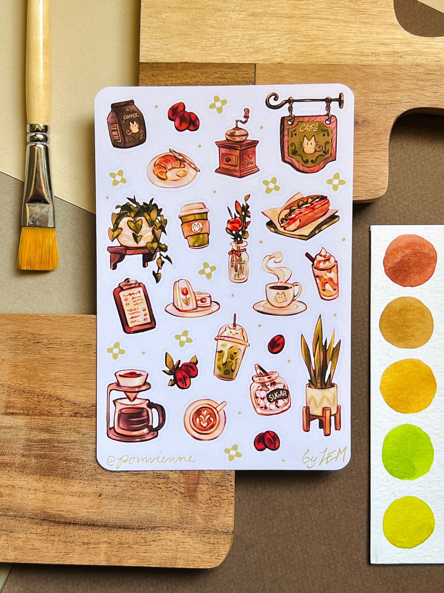 Cozy Cafe | Deco Sticker Sheet